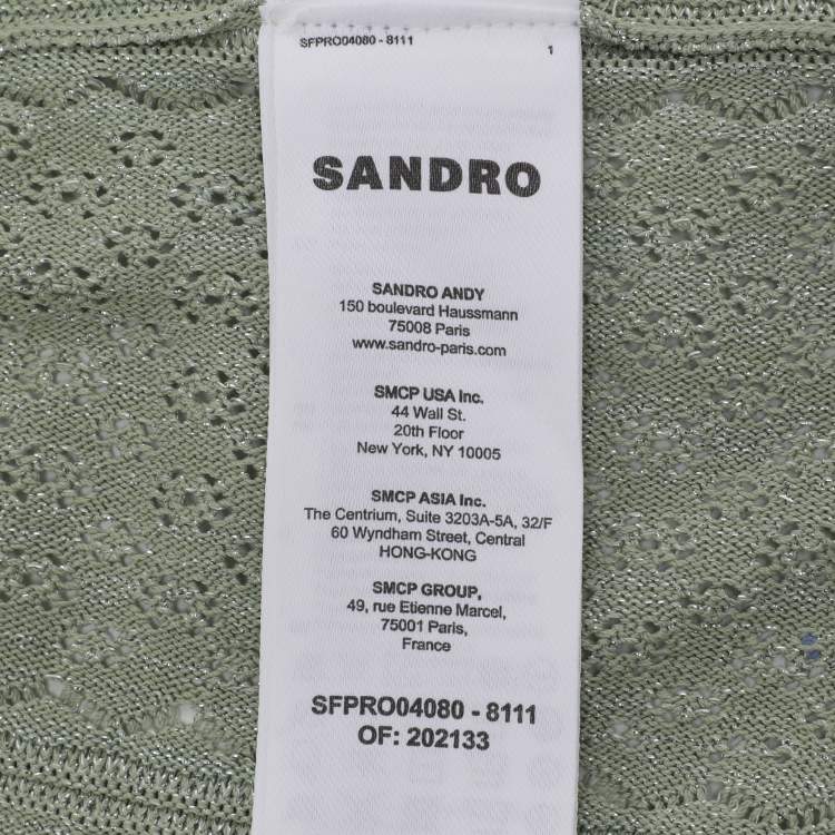 مملوكة مسبقًا Sandro Green Lurex Knit Dress M