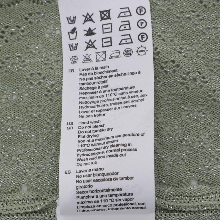 مملوكة مسبقًا Sandro Green Lurex Knit Dress M