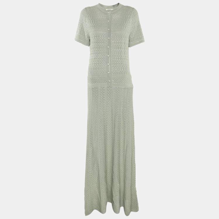مملوكة مسبقًا Sandro Green Lurex Knit Dress M