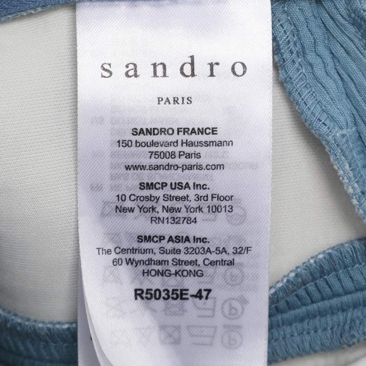 مملوكة مسبقًا Sandro Blue Viscose Ruffled Mini Dress S