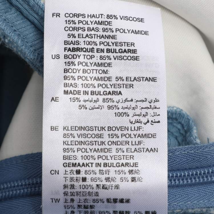 مملوكة مسبقًا Sandro Blue Viscose Ruffled Mini Dress S