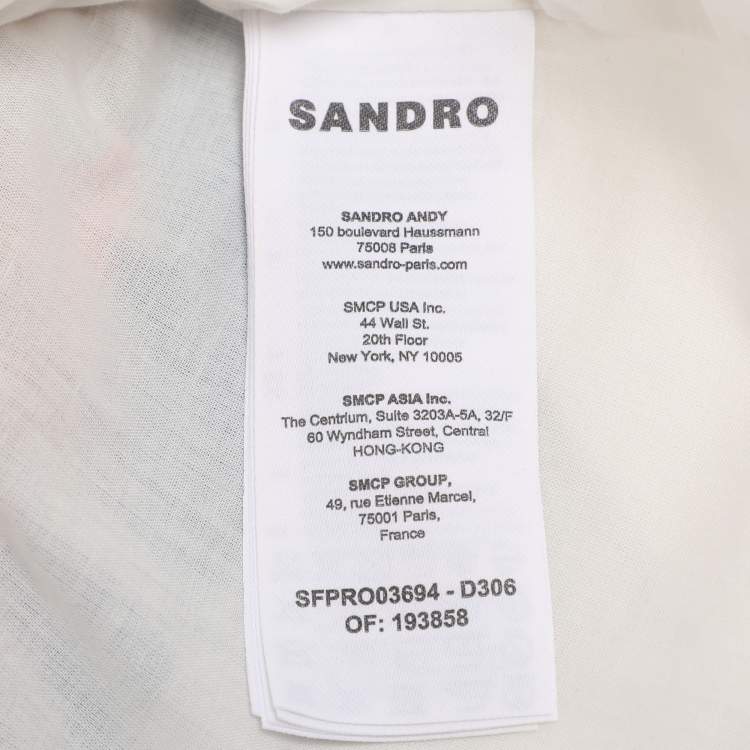 Pre Owned Sandro Multicolor Printed Viscose Mini Dress L