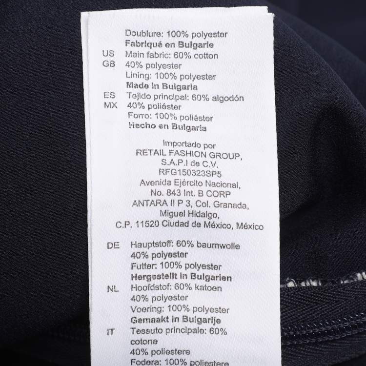 Pre Owned Sandro Blue/White Lace Dress M