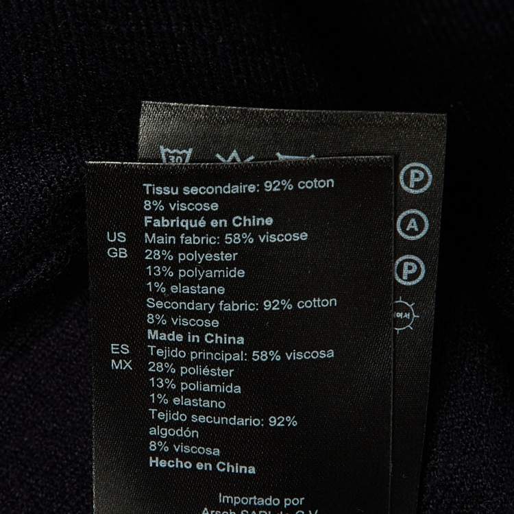 Pre Owned Sandro Blue Denim & Knit Gwenaelle Button Front Jacket L