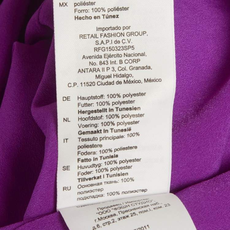 Pre Owned Sandro Fuchsia Velvet V-Neck Mini Dress S