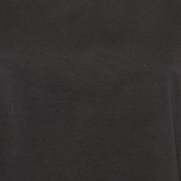 Pre Owned Sandro Black Cotton Rhinestone Embellished Larry Crop Top M