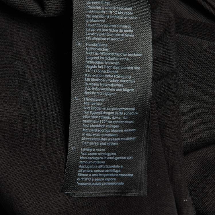 Pre Owned Sandro Black Cotton Rhinestone Embellished Larry Crop Top M