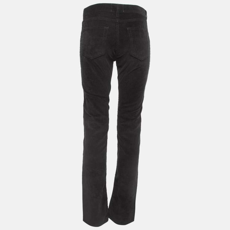 Pre Owned Sandro Black Corduroy Spector Trousers M Waist 29"