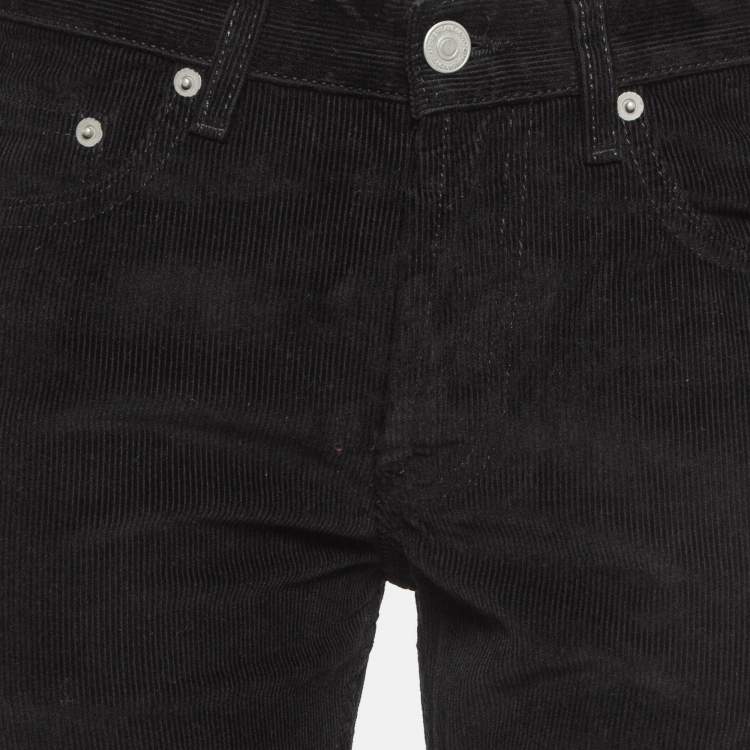 Pre Owned Sandro Black Corduroy Spector Trousers M Waist 29"