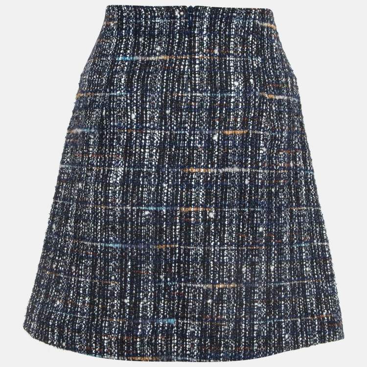 Navy tweed mini skirt best sale