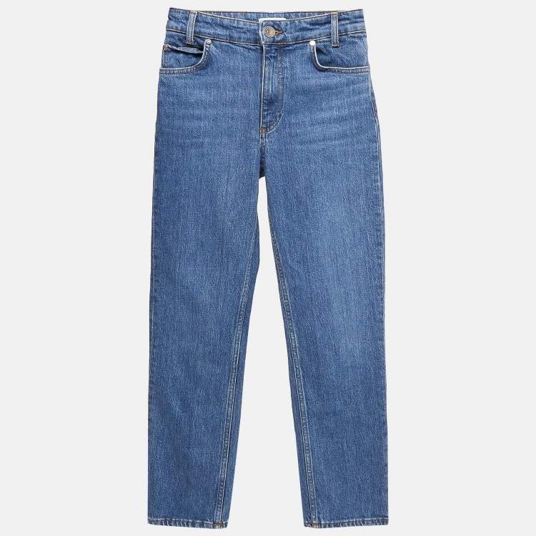Pre Owned Sandro Blue Denim Skinny Jeans XS Waist 26"