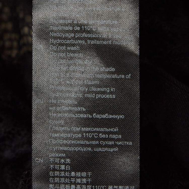 Pre Owned Sandro Black Lace Sheer Crop Top XS