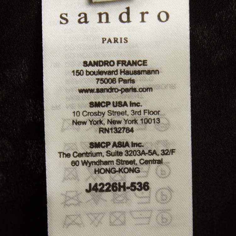 Pre Owned Sandro Beige Lace Knee Length Skirt L