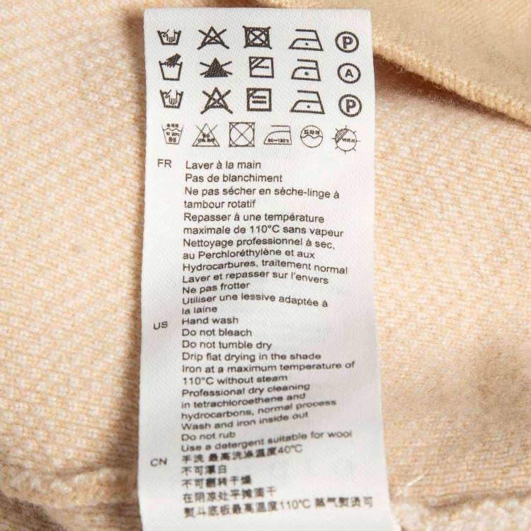 Pre Owned Sandro Beige Glenda Argyle Knit Cardigan M