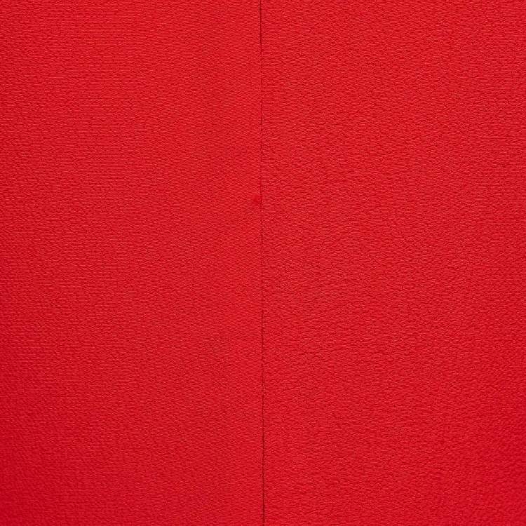 Pre Owned Sandro Red Crepe Tie Collar Rage Short Dress M
