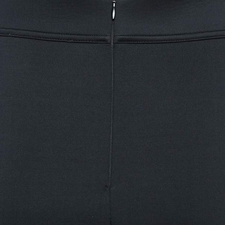 Pre Owned Sandro Black Neoprene Pencil Skirt S