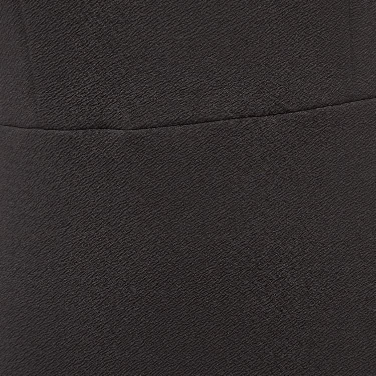 Pre Owned Sandro Black Textured Neoprene Sleeveless Mini Dress S