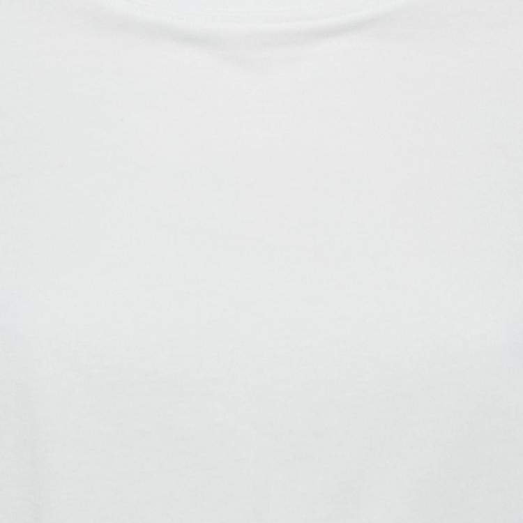 Pre Owned Sandro x Louis Barthelemy White/Yellow Printed Cotton Knit and Satin Dimi Top M