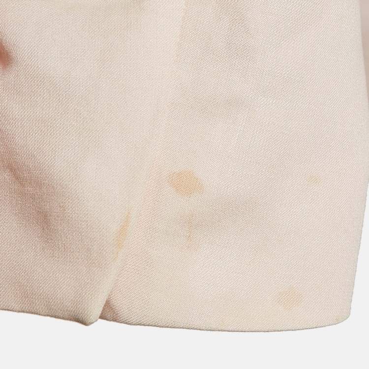 Pre Owned Sandro Pink Ramie Blend Single Breasted Blazer M