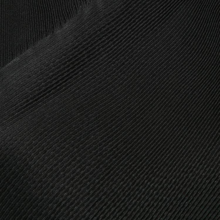 Pre Owned Sandro Black Crepe Pleated Odette Mini Dress XS