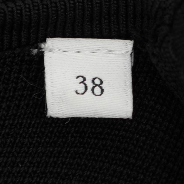 Pre Owned Sandro Black Knit Fabric Sleeveless Midi Dress M