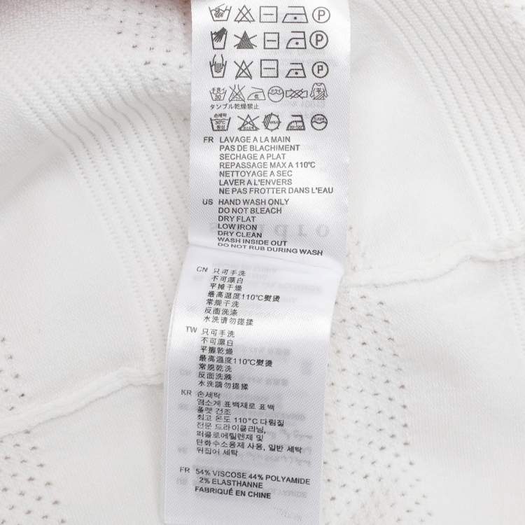 Pre Owned Sandro White Stretch Knit Fabric Mini Dress S