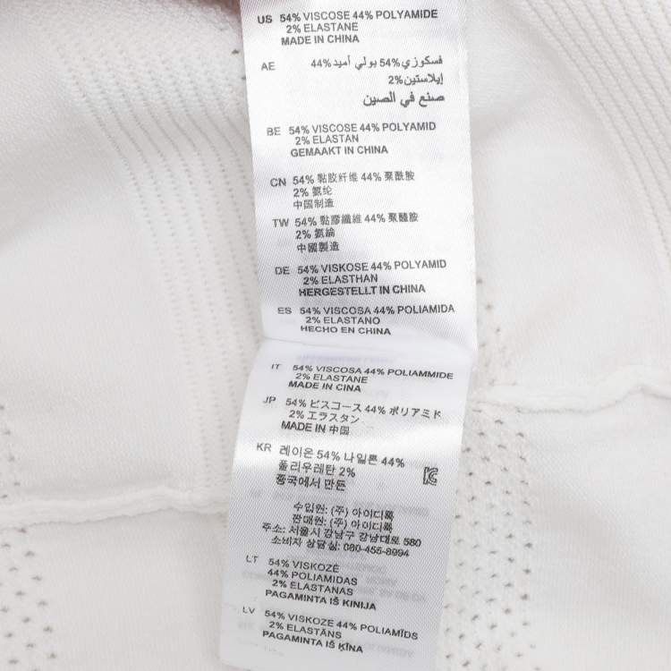 Pre Owned Sandro White Stretch Knit Fabric Mini Dress S