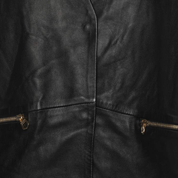 Pre Owned Sandro Black Leather Jacket S