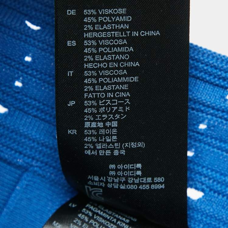 Pre Owned Sandro Blue Knit Pleat Effect Mini Skirt M