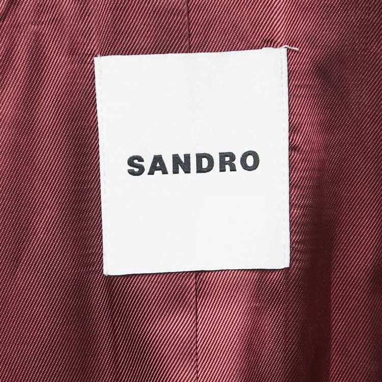 Pre Owned Sandro Multicolor Houndstooth Single Breasted Blazer L