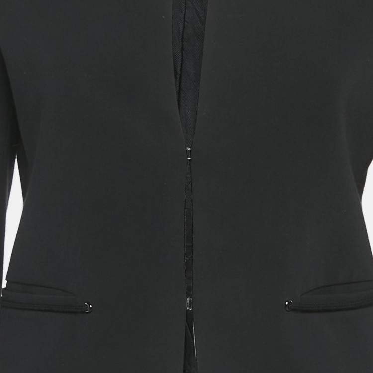 Pre Owned Sandro Black Wool Lace-Up Blazer S