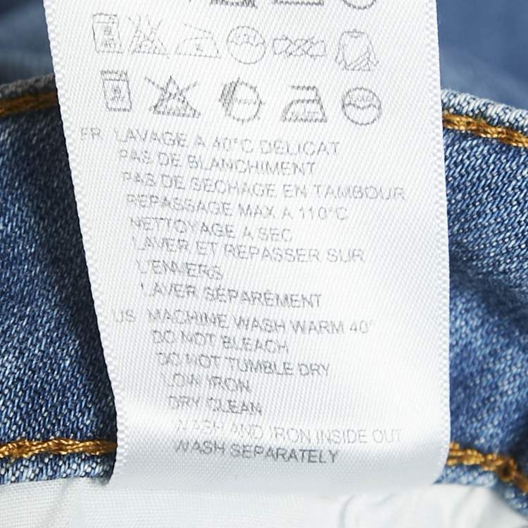Pre Owned Sandro Blue Denim Skinny Jeans S Waist 35"