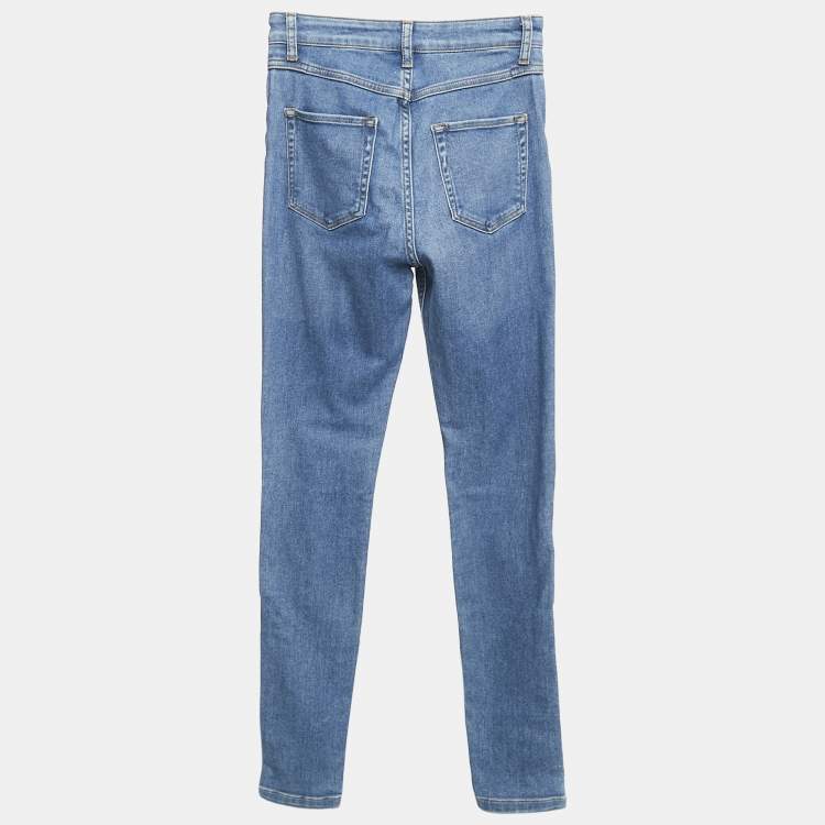 Pre Owned Sandro Blue Denim Skinny Jeans S Waist 35"