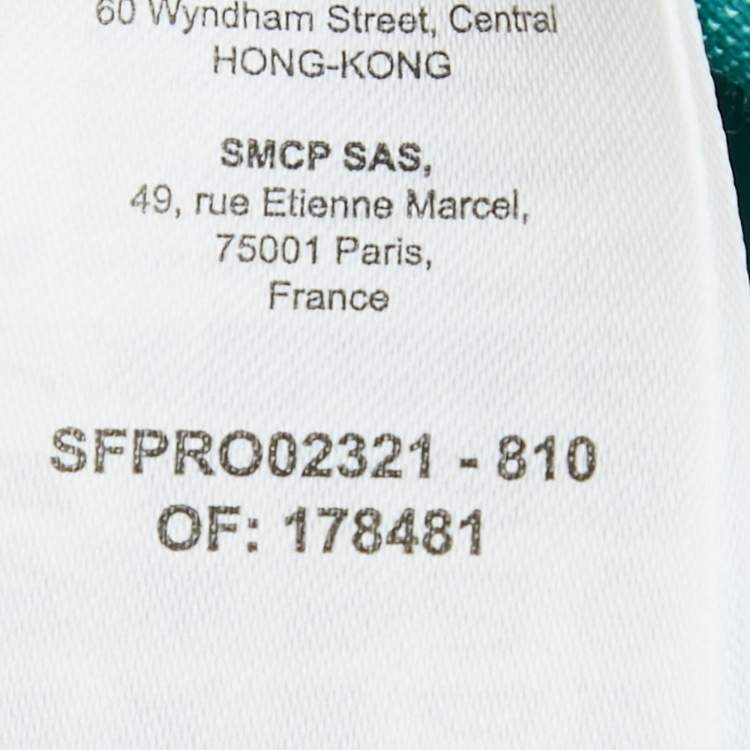 Pre Owned Sandro Green Crepe Cut-Out Sleeveless Mini Dress L