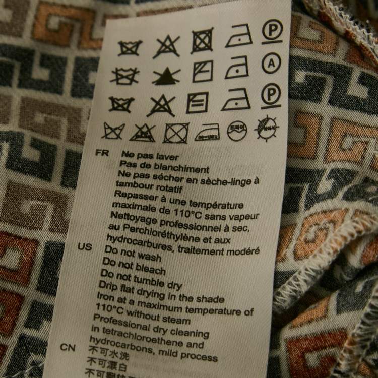 Pre Owned Sandro Multicolor Logo Print Satin Flounce Mini Dress XS
