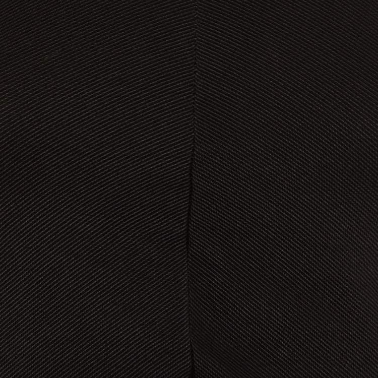 Pre Owned Sandro Black Knit & Chiffon Halter Neck Top S