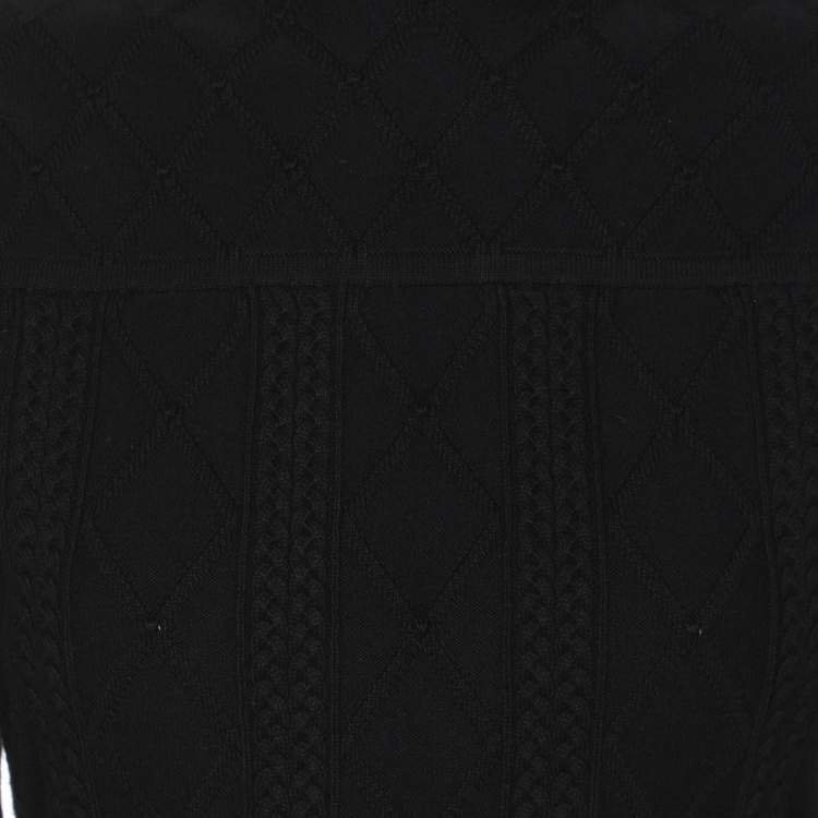 Pre Owned Sandro Black Knit Skirt and Top Set S