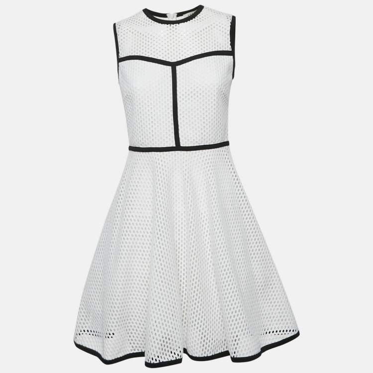 Pre Owned Sandro White Lace Mini Dress S