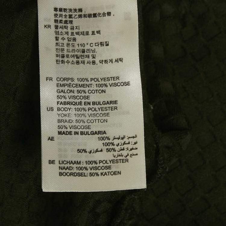 Pre Owned Sandro Black Satin/Jacquard Flounce Mini Dress S