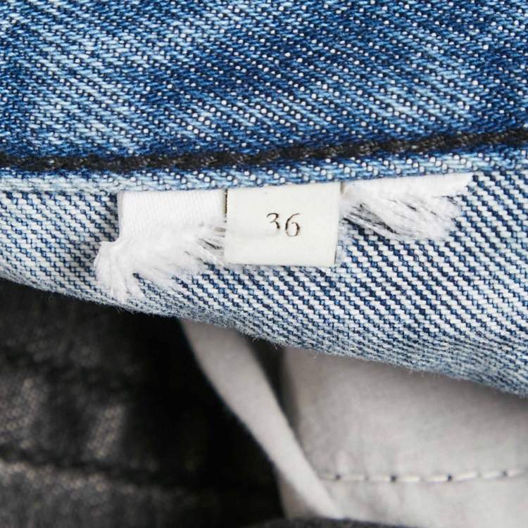 Pre Owned Sandro Grey Layered High Rise Jeans S Waist 26"