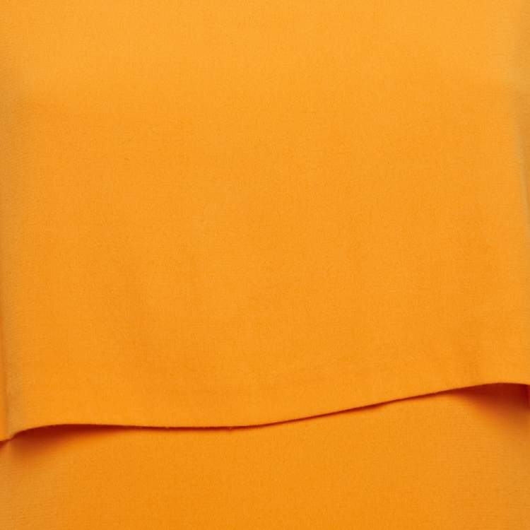 Pre Owned Sandro Orange Crepe Sleeveless Mini Dress S