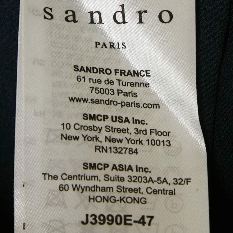 Pre Owned Sandro Blue Lace Midi Skirt S