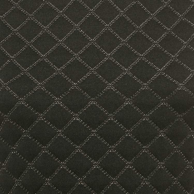 Pre Owned Sandro Black Quilted Knit Sleeveless Mini Dress S