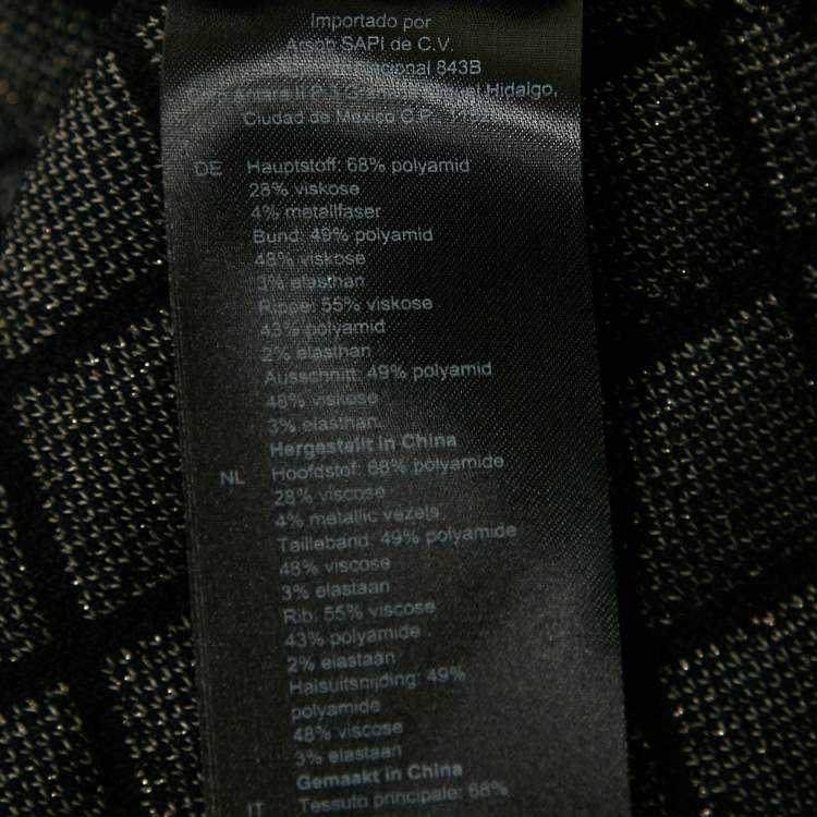 Pre Owned Sandro Black Quilted Knit Sleeveless Mini Dress S