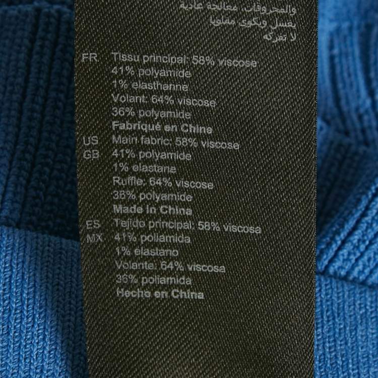 Pre Owned Sandro Blue Knit Mini Skirt M
