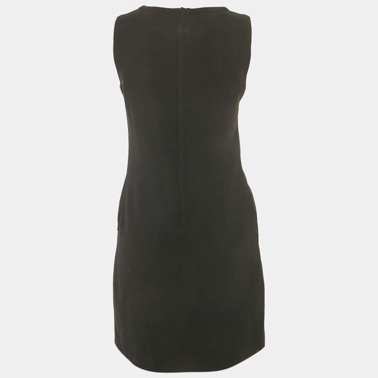 Pre Owned Sandro Black Crepe Bow Detail Mini Dress S