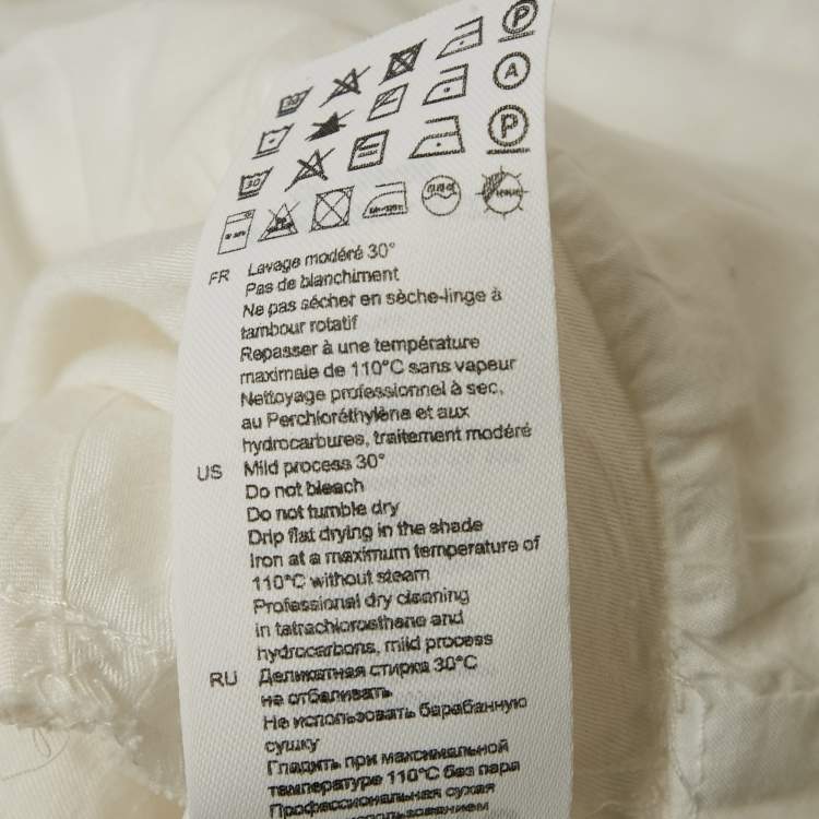 Pre Owned Sandro White Cotton Blend Mini Dress S