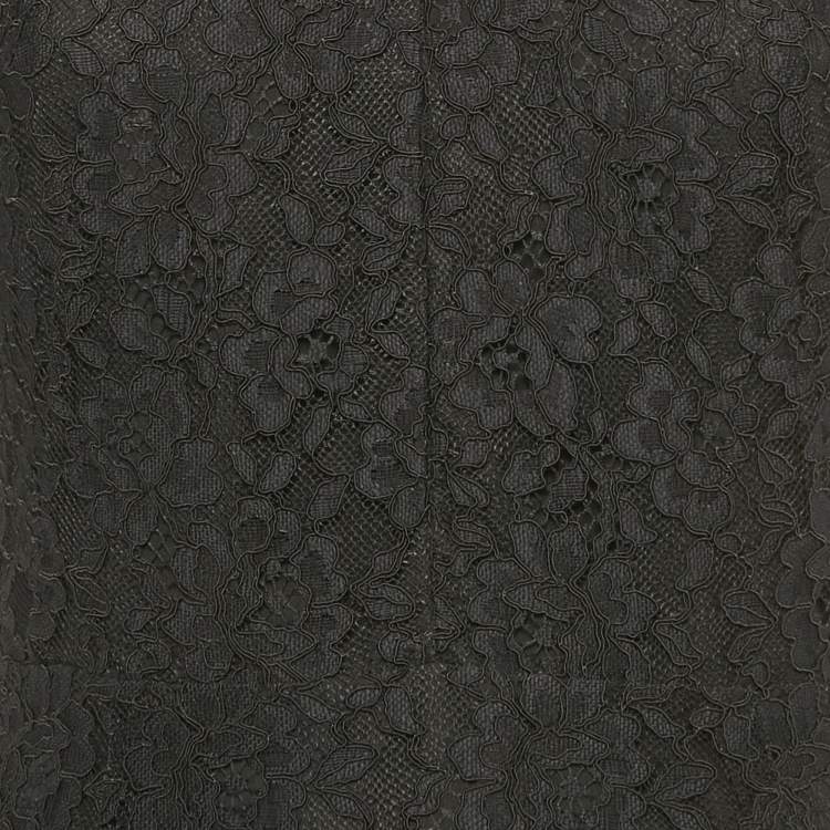 Pre Owned Sandro Black Lace Mini Dress S 