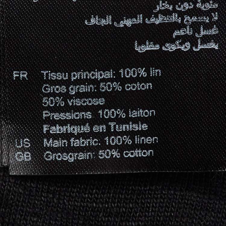 Pre Owned Sandro Black Linen Knit long Seeve T-Shirt M