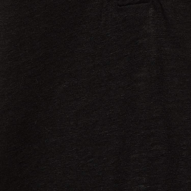 Pre Owned Sandro Black Linen Knit long Seeve T-Shirt M